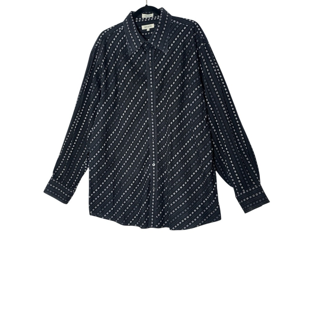 Eighth Avenue Shirt Mens XXL Long‎ Sleeve Button Up Career Formal Plus Office